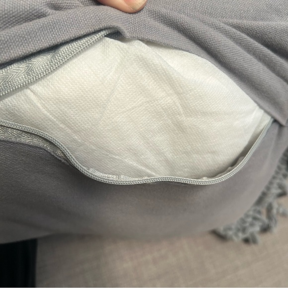 Macrame Lumbar Accent Throw Pillow with Fiber Fill Insert #1025258 - Picture 8 of 13